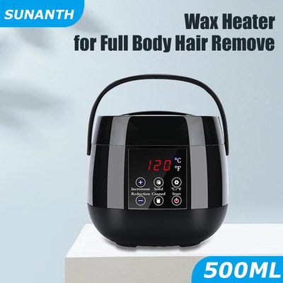 500ML Wax Warmer Digital Wax Heater for Professional Hair Removal Waxing Beans Heating Machine Depilation Epilator Wax-melt Pot