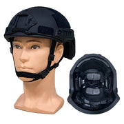 Male and female tactical high shear helmets, polyethylene bulletproof head protectors, with NIJ IIIA quick suspension pads