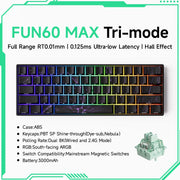 Akko MonsGeek FUN60 PRO&MAX HE Machanical Keyboard Magnetic Switch 60% Wireless Gaming Keyboard Rapid Trigger 8K Custom Keyboard