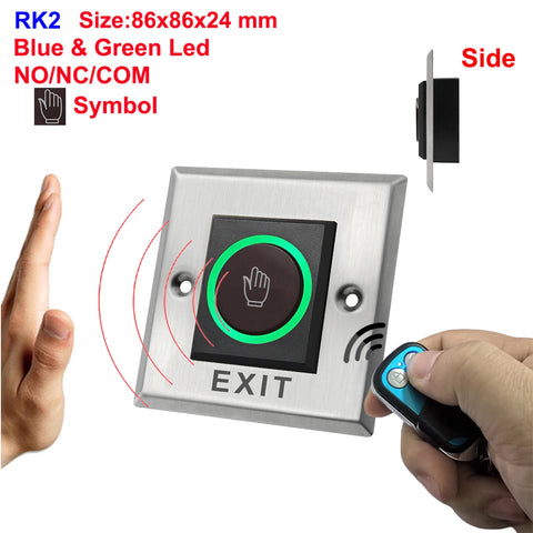 DC12V 24V Touchless Open Electronic Lock Release Switch IR Contactless Infrared No Touch Exit Button for Access Control System