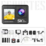 CERASTES Action Camera 5K 4K 60FPS WiFi Anti-shake Dual Screen 170° Wide Angle 30m Waterproof Sport Camera with Remote Control