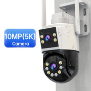 Jooan 5K 4K HD Wifi Camera Outdoor Dual Lens Dual Screen PTZ IP Camera AI Tracking Security Protection Video Surveillance