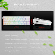 E-YOOSO Z686 RGB USB 60% Mini slim Mechanical Gaming Wired Keyboard Red Switch 68 Keys Russian Brazilian Portuguese for Compute