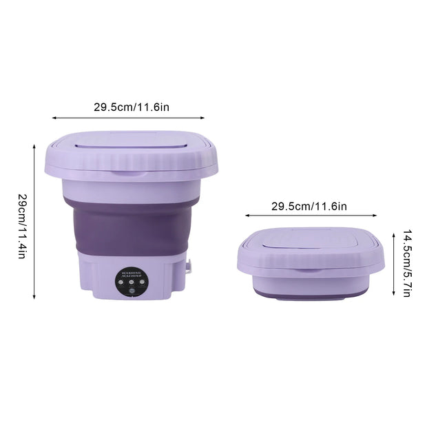 11L Portable Small Foldable Washing Machine with Spin Dryer For Socks Underwear Panties Washer Household Mini Washing Machine