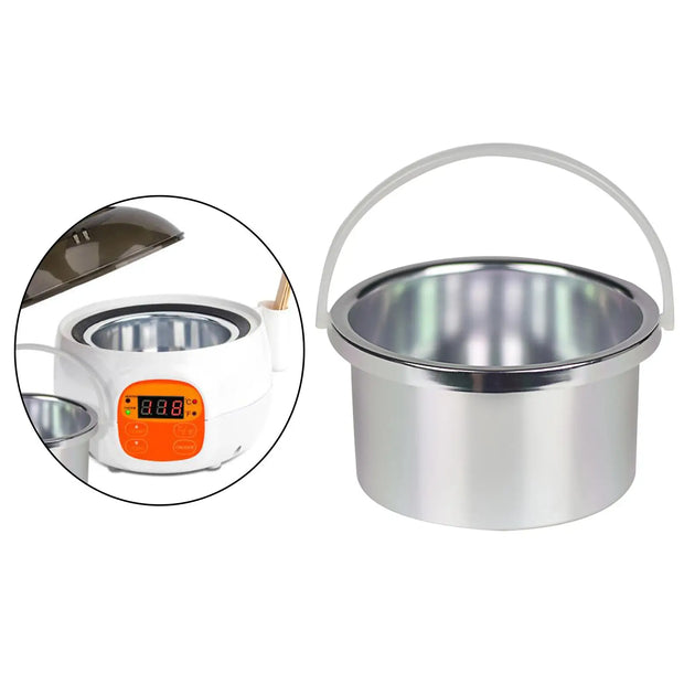 Portable Wax Heater Inner Pot for Depilatory Hair Removal Wax Machine Silver  SPA Depilatory Paraffin Melts Machine