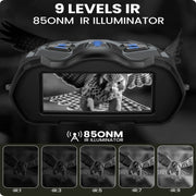 Binocular Night Vision Telescope Goggles 10x Digital Zoom Rechargeable Infrared with 3-inch Large Screen Camp Outdoor Wildlife