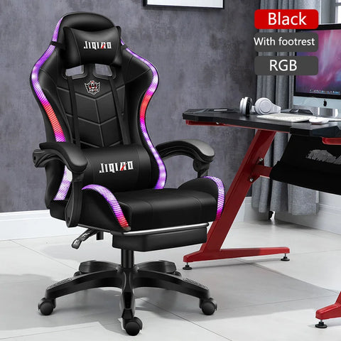 2023 New gaming chair,High quality computer chair with massage,leather office chair RGB light gamer chair swivel gaming chair