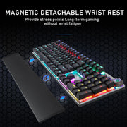 AULA F2088 Mechanical Gaming Keyboard Anti-ghosting 104 Brown Blue Switch Wired Mixed Backlight Keyboard for Game Laptop PC