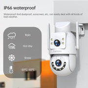 Lenovo 4MP HD Wifi PTZ Camera Outdoor 4MP Dual Lens Dual Screen Auto Tracking Security IP Camera CCTV Audio Video Surveillance