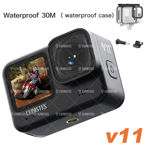 CERASTES V11 5K 4K60FPS WiFi Anti-shake Action Camera Go With Remote Control Screen Waterproof Sport Camera pro drive recorder