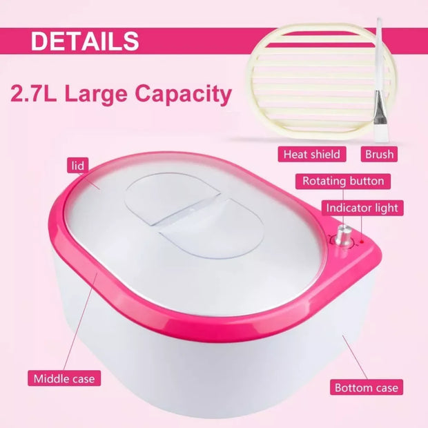 2.7L Wax Therapy Machine SPA Paraffin Wax Heater Hand Paraffin Bath For Face Hand Foot & Hair Removal Salon Treatment Device