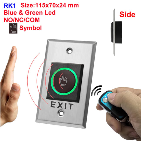 DC12V 24V Touchless Open Electronic Lock Release Switch IR Contactless Infrared No Touch Exit Button for Access Control System