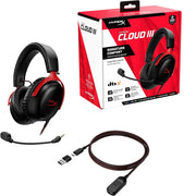 HyperX Cloud 3 III Wired Gaming Headset With DTS Sound Mic/Support HyperX Software USB Gaming Headphone For PC PS Xbox Switch