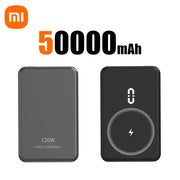 Xiaomi Magnetic Power Bank 50000mAh Large Capacity 120W Wireless Fast Charger Portable Battery for iPhone Samsung Xiaomi Gift