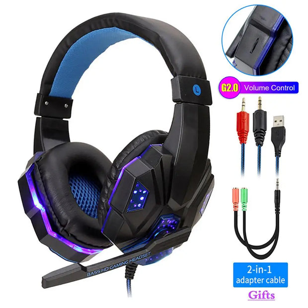 QearFun New Pink Headphones for PC Girls Gaming Wired Headset with Microphone Gamer for PS4 Windows XP/7/8/10 Laptop Phone