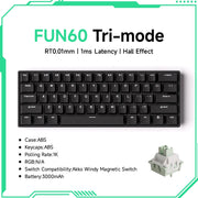 Akko MonsGeek FUN60 PRO&MAX HE Machanical Keyboard Magnetic Switch 60% Wireless Gaming Keyboard Rapid Trigger 8K Custom Keyboard