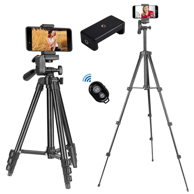 Phone Tripod 102cm Professional Video Recording DSLR Camera Photography Stand for Xiaomi HUAWEI iPhone Gopro with Selfie Remote