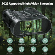 Night Vision Binoculars 3.2 ''High Definition Screen,Head Mount, Built-in Battery, Rechargeable Infrared Digital Camping Equipme