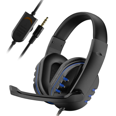 Headphones 3.5mm Wired Gaming Headset Earphones Music For PS4 Play Station 4 Game PC Chat computer With Microphone