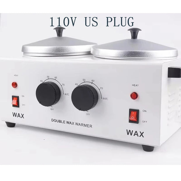 Electric Double Depilatory Wax melting Heater Machine For Hair Removal SPA Hand and Feet Epilator Hair Removal Tool For Salon