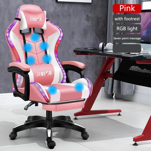 2023 New gaming chair,High quality computer chair with massage,leather office chair RGB light gamer chair swivel gaming chair