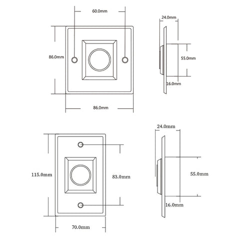 DC12V 24V Touchless Open Electronic Lock Release Switch IR Contactless Infrared No Touch Exit Button for Access Control System