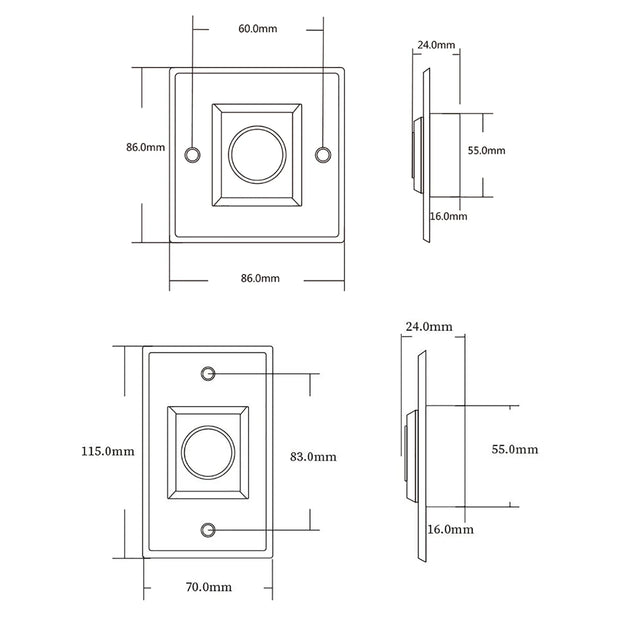 DC12V 24V Touchless Open Electronic Lock Release Switch IR Contactless Infrared No Touch Exit Button for Access Control System