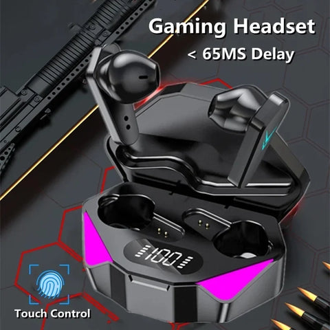 X15 TWS Gaming Earbuds Wireless Bluetooth Earphones With Mic Bass Audio Sound Positioning 9D Stereo Music HiFi Headset For Gamer