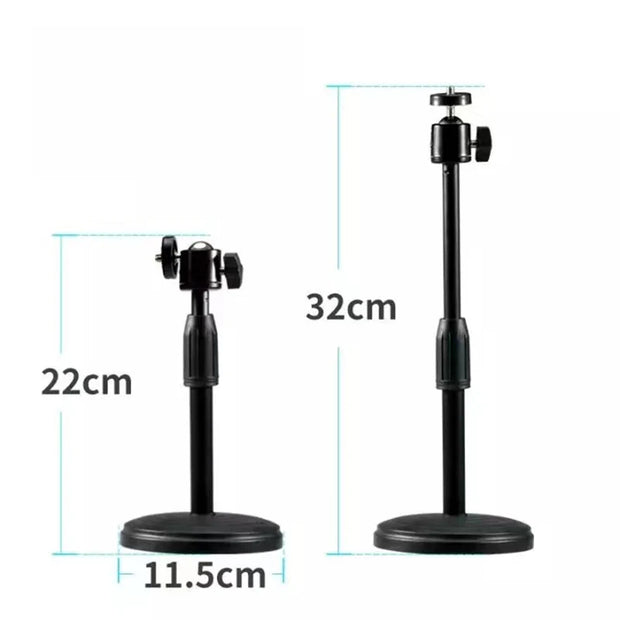 Desktop Tripod for Mobile Phone Webcam DSLR Camera Tabletop Tripie Stand Mount for Smartphone Cellphone Web Cam Support