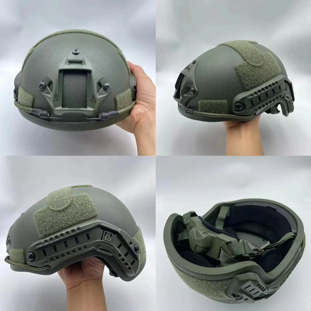 Ballistic Helmet -Wendy Aramid Kevlar Tactical Ballistic Helmet FAST army green NIJ IIIA High Cut - Bulletproof helmet