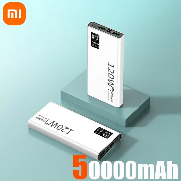 Xiaomi 120W High Capacity Power Bank 50000mAh Fast Charging Powerbank Portable Battery Charger For Android Samsung Huawei NEW