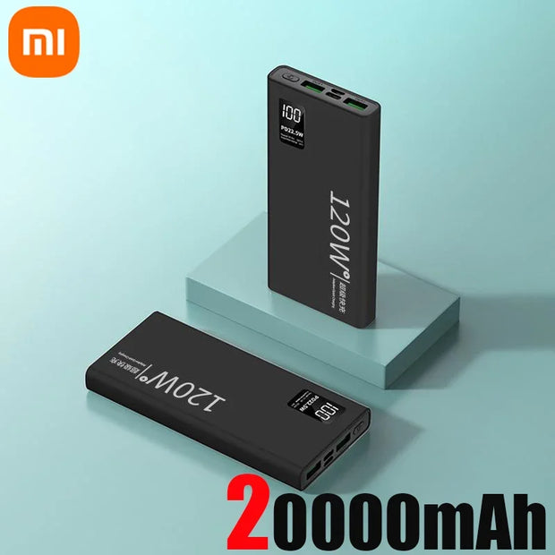 Xiaomi 120W High Capacity Power Bank 50000mAh Fast Charging Powerbank Portable Battery Charger For Android Samsung Huawei NEW