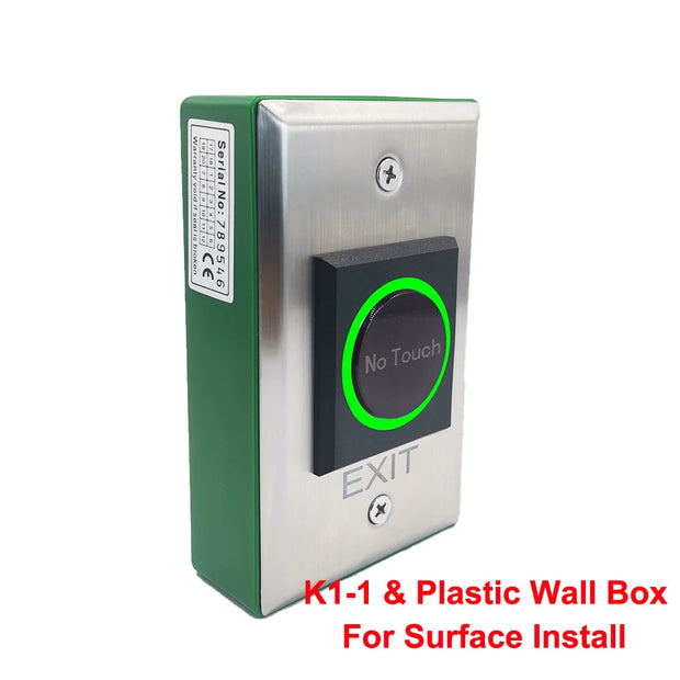 DC12V 24V Touchless Open Electronic Lock Release Switch IR Contactless Infrared No Touch Exit Button for Access Control System