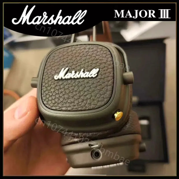 Marshall Major III 3 Wireless/Wired Headphones with Mic Deep Bass Gaming Earphones Folding Sports Rock Music Bluetooth Headset