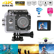 12MP Helmet Action Camera 4K / 25fps Ultra HD LCD Screen WiFi Digital Camera 170D Go Waterproof Pro Sport DV Cam Video Camera