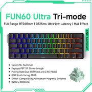 Akko MonsGeek FUN60 Mechanical Keyboard Magnetic Switch 60% Gaming Keyboards Rapid Trigger 0.01mm 8K ARGB HE/TMR Custom Keyboard