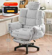 Velvet Lazy Office Chair for Bedroom Nordic Backrest Lift and Swivel Chairs Creative Comfortable Office Chairs for Gaming Room