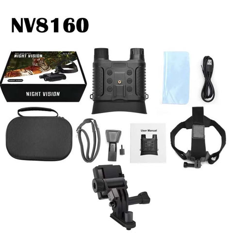 NV8160 Night Vision Binoculars 1080P NV8000 Digital Infrared Hunting Telescope with Helmet Mounting Bracket Adapters