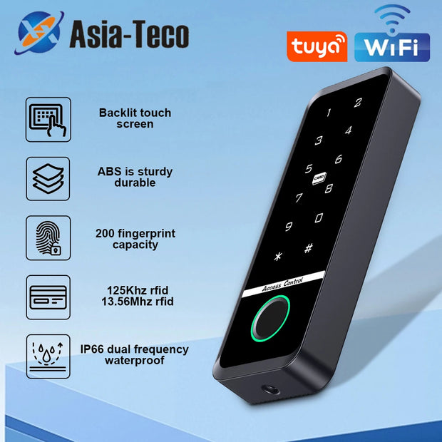 Tuya Fingerprint RFID Access Control System Smart Door Lock Electronic Gate Opener Home Digit Keypad Electric Magnetic Biometric