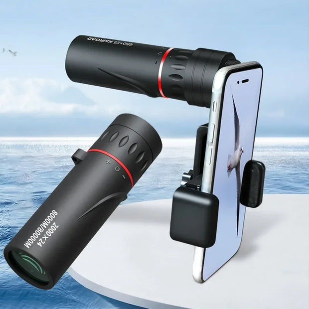 2000x24 Monocular Telescope Mini Portable HD Night Vision Binocular Waterproof Outdoor Camping Climbing Birdwatching Telescopes