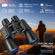 180x100 Zoom Binoculars Professional HD BAK4-Prism Powerful Binoculars Day Night Vision Long Range Outdoor Waterproof Telescope