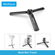 Metal Mini Tripod Stand for DJI Zhiyun Feiyu Gimbal Handle Grip Stabilizer DSLR Camera Monopod Tabletop Handheld with 1/4” Screw