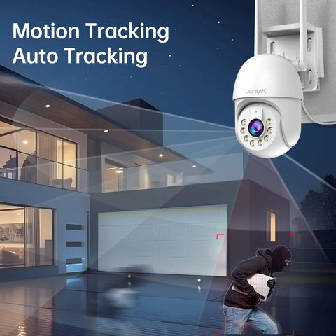 Lenovo 5MP Smart Wifi PTZ Camera Outdoor 5x Digital Zoom Auto Tracking ONVIF Wireless CCTV IP Camera Security Video Surveillance