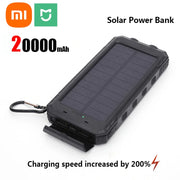 Xiaomi 30000mAh Solar Power Bank Portable Large Capacity Charger Compatible with IOS Android USB-A and USB-C Fast Charging