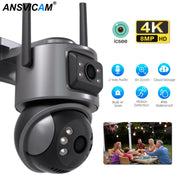 ANSVICAM 8MP Wifi IP Cameras 4K Dual Lens Dual Screen Auto Tracking IP Camera CCTV Two-Way Audio Video Surveillance P2P ICsee