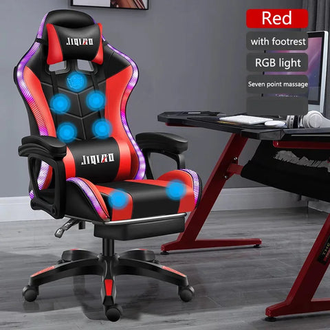 2023 New gaming chair,High quality computer chair with massage,leather office chair RGB light gamer chair swivel gaming chair