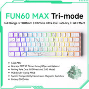 Akko MonsGeek FUN60 Mechanical Keyboard Magnetic Switch 60% Gaming Keyboards Rapid Trigger 0.01mm 8K ARGB HE/TMR Custom Keyboard