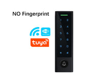 Tuya wifi Outdoor IP66 Black Plastic Shell  Fingerprint Access Control With Password And RFID Card Reader Function