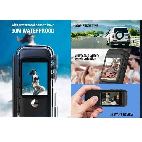 4K WiFi Anti-shake Action Camera Dual Screen 30m Waterproof Touch Screen Sport Camera for Travel Video Recorder Diving Bodycam