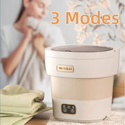 12L Mini Electric Folding Washing Machine,Portable Semi-Automatic Home Underwear Elution Washer,3 Speed Strong Power Cleaning